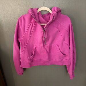 lululemon athletica Fuchsia Half-Zip Hooded Sweatshirt